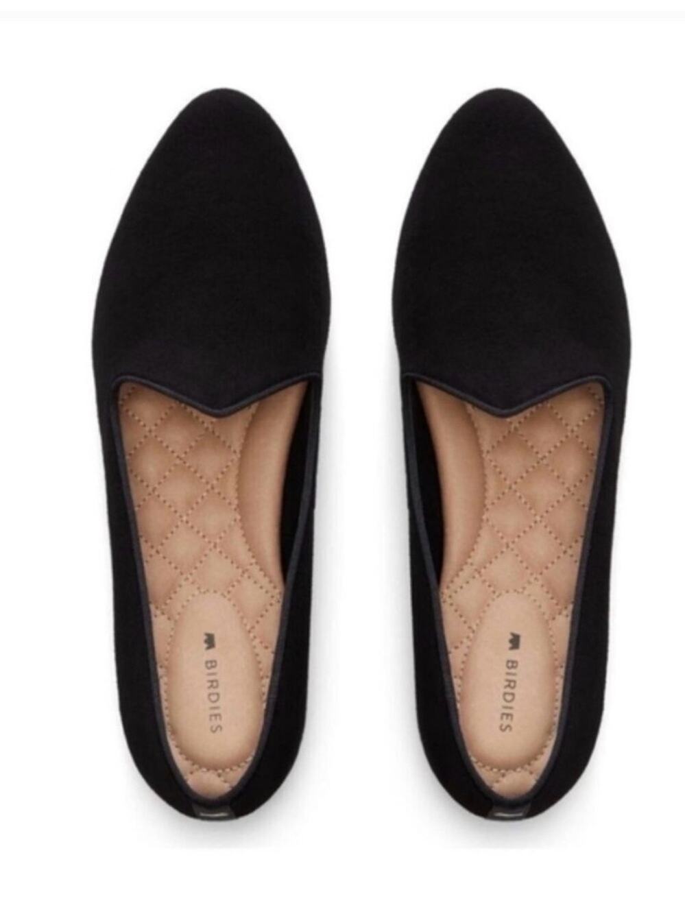Birdies Women's The Heron Classic Black Velvet Slip On Loafers Size 5.5 EUC